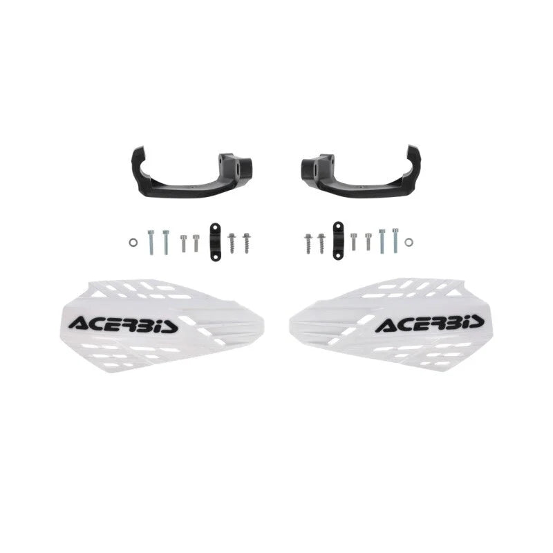 Acerbis Linear Vented Handguard - White/Black - Installation View