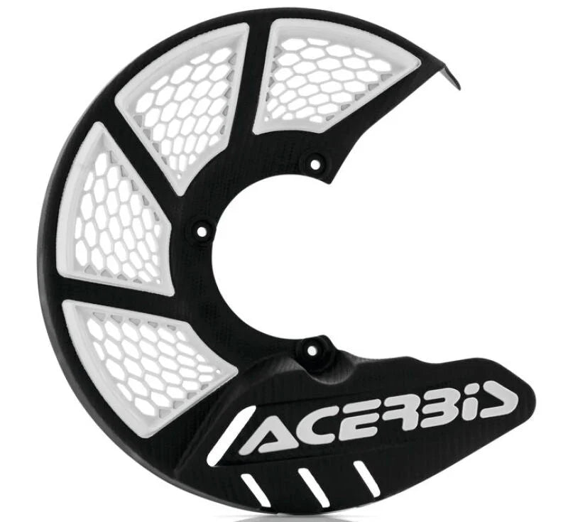 Acerbis X-Brake Disc Cover Vented - Black/White - Main Product View