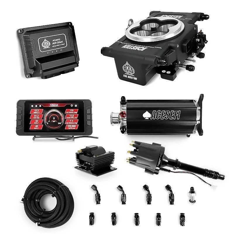 Aces Fuel Injection Inc Killshot EFI Master Kit Black Command Center AY0001