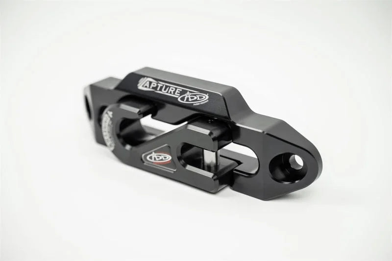Addictive Desert Designs 1-5/16in Winch Fairlead Plate w/ Recessed Round End Hook - Black - Main Product View