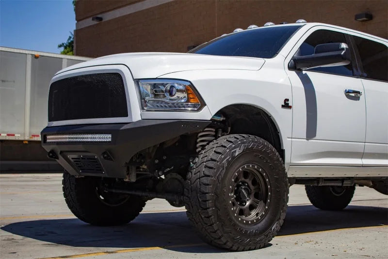 Addictive Desert Designs 10-18 Dodge RAM 2500 Stealth Fighter Front Bumper - Installation View