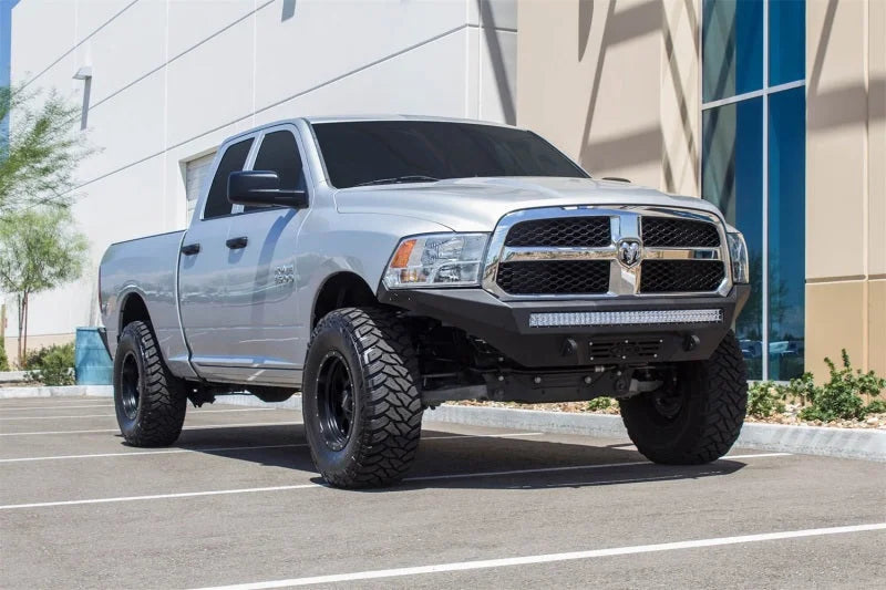Addictive Desert Designs 13-18 Dodge RAM 1500 Stealth Fighter Front Bumper - Side View