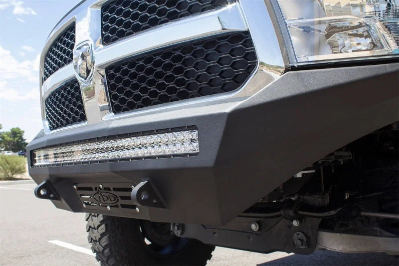 Addictive Desert Designs 13-18 Dodge RAM 1500 Stealth Fighter Front Bumper - Installation View
