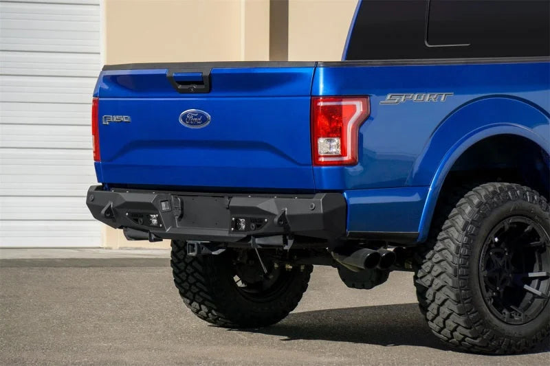 Addictive Desert Designs 15-18 Ford F-150 Stealth Fighter Rear Bumper w/ Backup Sensor Cutout - Main Product View