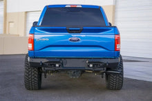 Load image into Gallery viewer, Addictive Desert Designs 15-18 Ford F-150 Stealth Fighter Rear Bumper w/ Backup Sensor Cutout - Installation View
