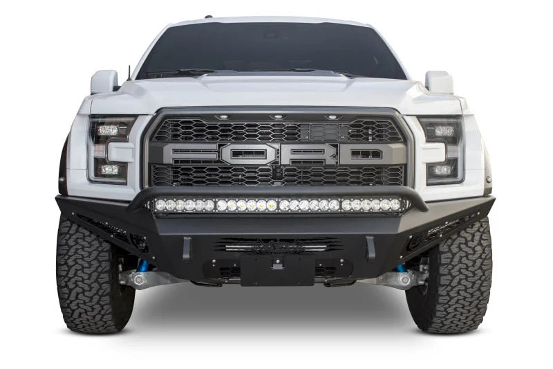 Addictive Desert Designs 17-18 Ford F-150 Raptor Front License Plate Bracket - Back View