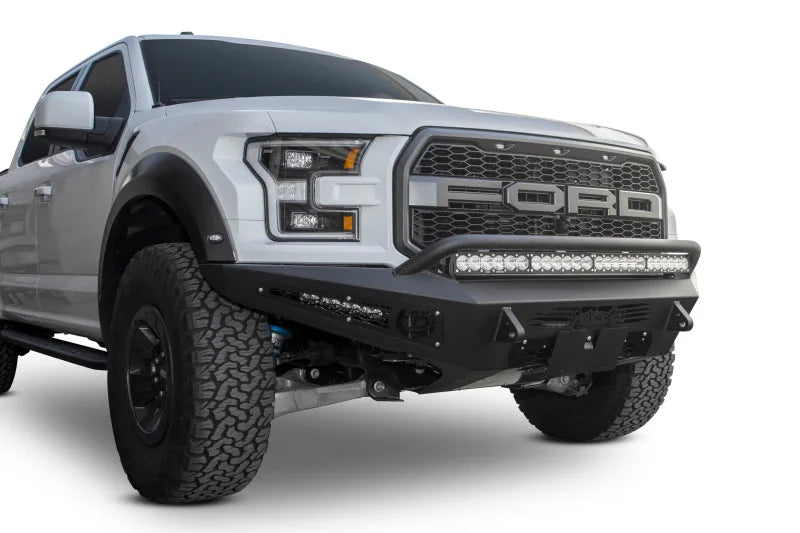 Addictive Desert Designs 17-18 Ford F-150 Raptor Front License Plate Bracket - Installation View