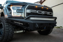 Load image into Gallery viewer, Addictive Desert Designs 17-18 Ford F-150 Raptor HoneyBadger Front Bumper - Installation View