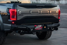Load image into Gallery viewer, Addictive Desert Designs 17-18 Ford F-150 Raptor HoneyBadger Rear Bumper w/ 10in SR LED Mounts - Main Product View