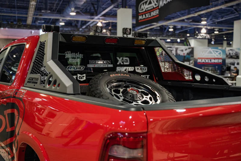 Addictive Desert Designs 17-18 Ford F-150 Raptor HoneyBadger Chase Rack - Back View