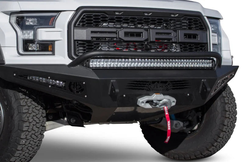 Addictive Desert Designs 17-18 Ford F-150 Raptor HoneyBadger Front Bumper w/ Winch Mount - Additional View 8
