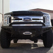 Load image into Gallery viewer, Addictive Desert Designs 17-18 Ford F-250 HoneyBadger Front Bumper w/ Winch Mount - Installation View