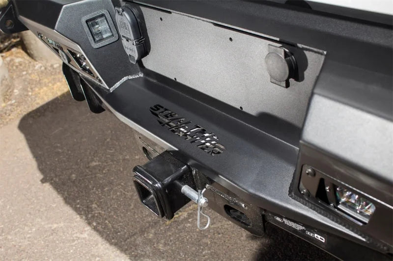 Addictive Desert Designs 17-18 Ford F-250 Raptor Stealth Fighter Rear Bumper w/ Backup Sensor Cutout - Back View
