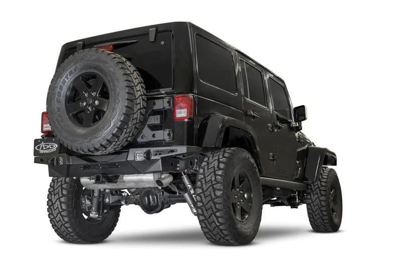 Addictive Desert Designs 17-18 Jeep JK Stealth Fighter HD Rear Bumper - Installation View