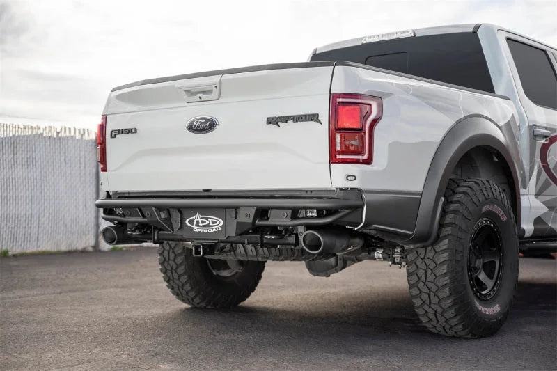 Addictive Desert Designs 17-19 Ford F-150 Raptor PRO Bolt-On Rear Bumper - Side View