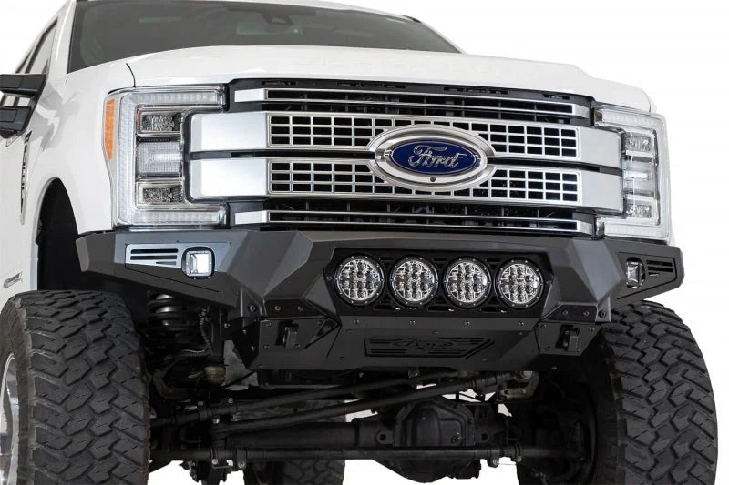 Addictive Desert Designs 17-20 Ford Super Duty Bomber Front Bumper w/ Mounts For 4 Rigid 360 6in - Main Product View
