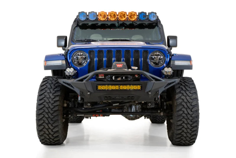 Addictive Desert Designs 18-23 Jeep Gladiator/Wrangler JT/JL Stealth Fighter Front Bumper - Installation View