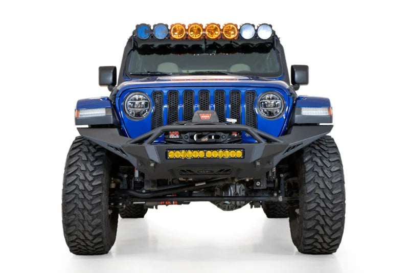 Addictive Desert Designs 18-23 Jeep Wrangler JL/JT Stealth Fighter Front Bumper - Installation View