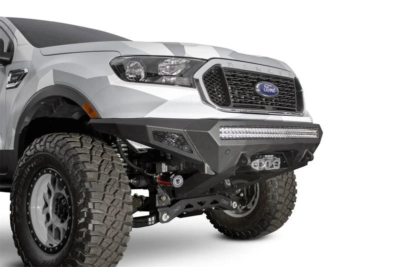 Addictive Desert Designs 19-20 Ford Ranger Stealth Fighter Front Bumper - Installation View
