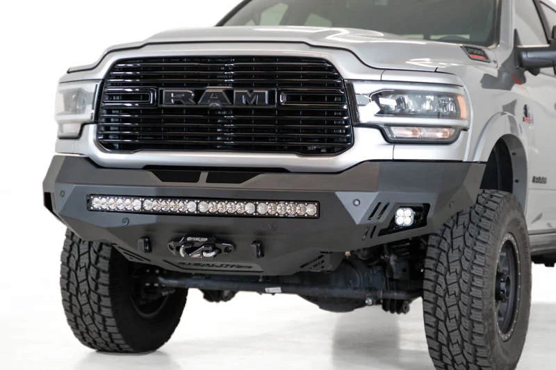 Addictive Desert Designs 19-20 RAM 2500/3500 Hammer Black Stealth Fighter Front Bumper - Main Product View