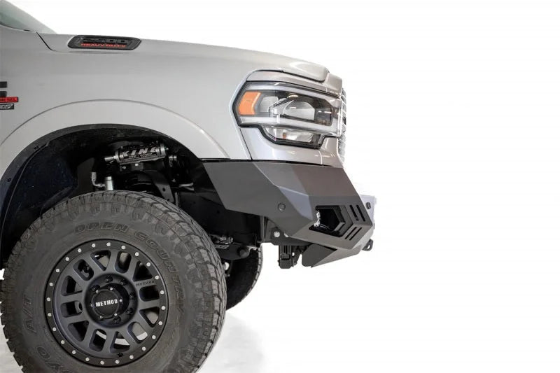Addictive Desert Designs 19-20 RAM 2500/3500 Hammer Black Stealth Fighter Front Bumper - Back View