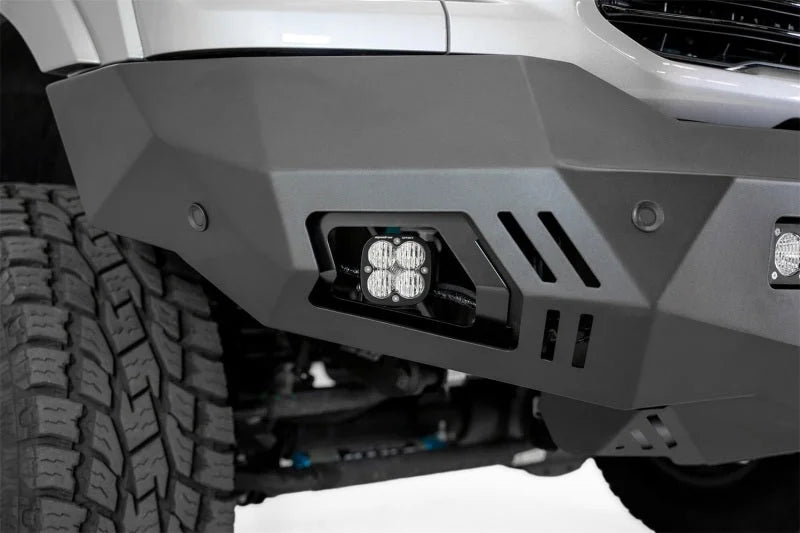Addictive Desert Designs 19-20 RAM 2500/3500 Hammer Black Stealth Fighter Front Bumper - Installation View