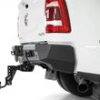 Load image into Gallery viewer, Addictive Desert Designs 19-20 Ram 2500/3500 Bomber HD Rear Bumper w/ Sensor Mounts - Installation View