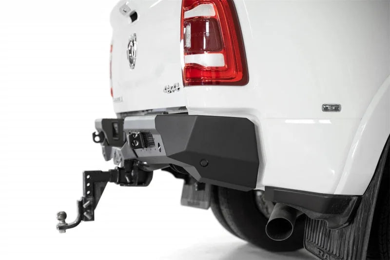 Addictive Desert Designs 19-20 Ram 2500/3500 Bomber HD Rear Bumper w/ Sensor Mounts - Installation View