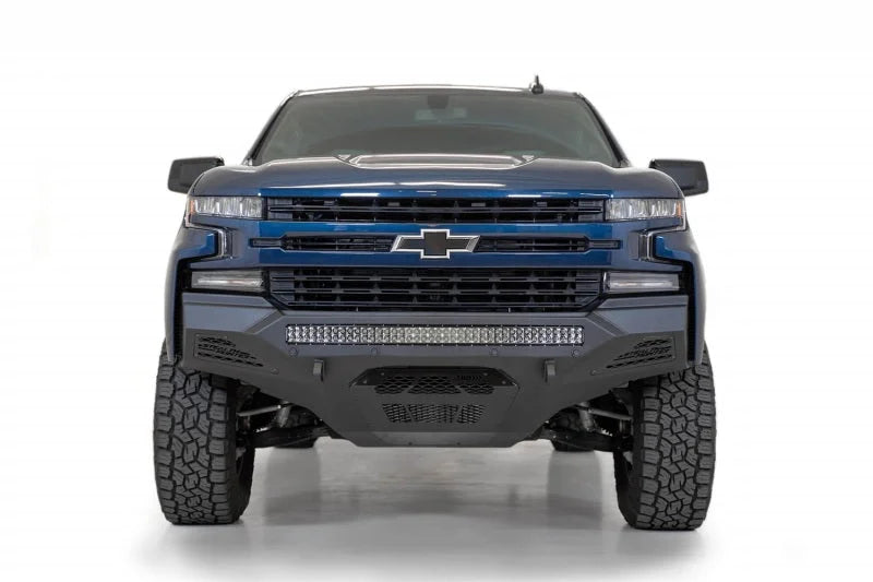 Addictive Desert Designs 19-21 Chevy Silverado 1500 Stealth Fighter Front Bumper - Installation View