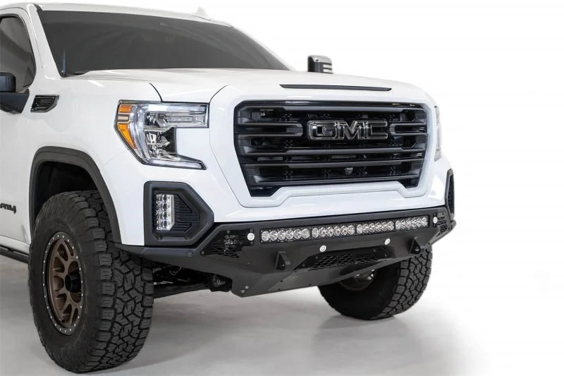 Addictive Desert Designs 19-21 GMC Sierra 1500 Stealth Fighter Front Bumper - Installation View