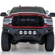 Load image into Gallery viewer, Addictive Desert Designs 19-21 Ram 2500/3500 Bomber Front Bumper (Rigid) - Back View