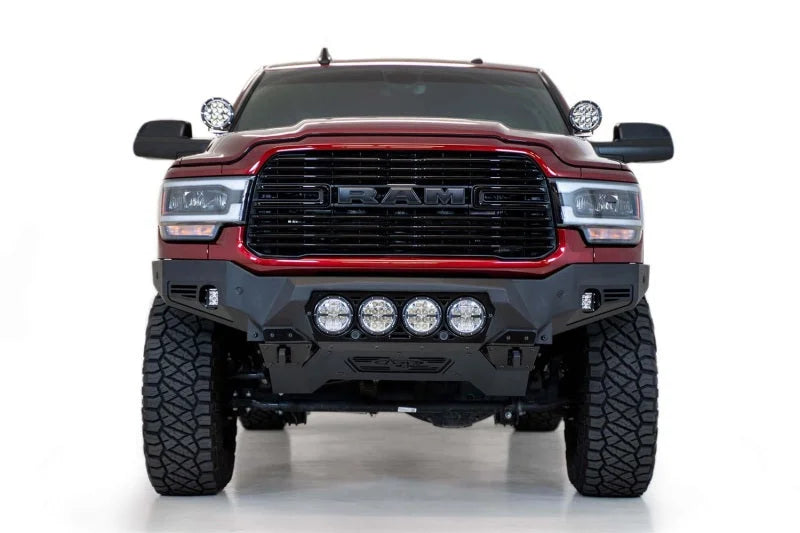 Addictive Desert Designs 19-21 Ram 2500/3500 Bomber Front Bumper (Rigid) - Back View