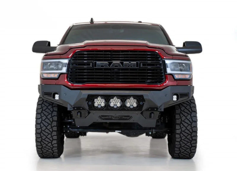 Addictive Desert Designs 19-21 Ram 2500/3500 Bomber HD Front Bumper (Baja Designs LP6 Mounts) - Side View