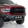 Load image into Gallery viewer, Addictive Desert Designs 19-21 Ram 2500/3500 Bomber HD Front Bumper (Baja Designs LP6 Mounts) - Back View