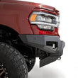 Load image into Gallery viewer, Addictive Desert Designs 19-21 Ram 2500/3500 Bomber HD Front Bumper (Baja Designs LP6 Mounts) - Installation View