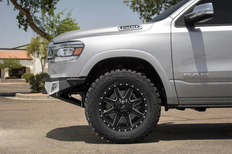 Addictive Desert Designs 19 Ram 1500 Stealth Fighter Front Bumper w/ Winch Mount & Sensor Cut Outs - Installation View