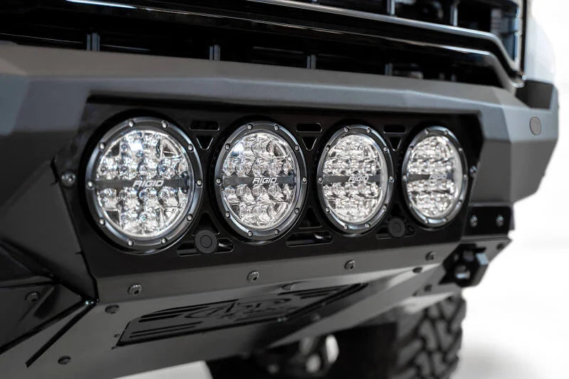 Addictive Desert Designs 20-23 GMC Sierra 2500/3500 Bomber Front Bumper - Black - Installation View