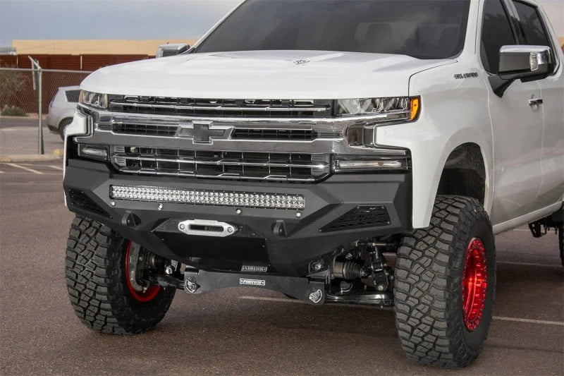 Addictive Desert Designs 2019 Chevrolet Silverado 1500 SF Front Bumper w/ Winch Mount&Sensor Cutout - Back View