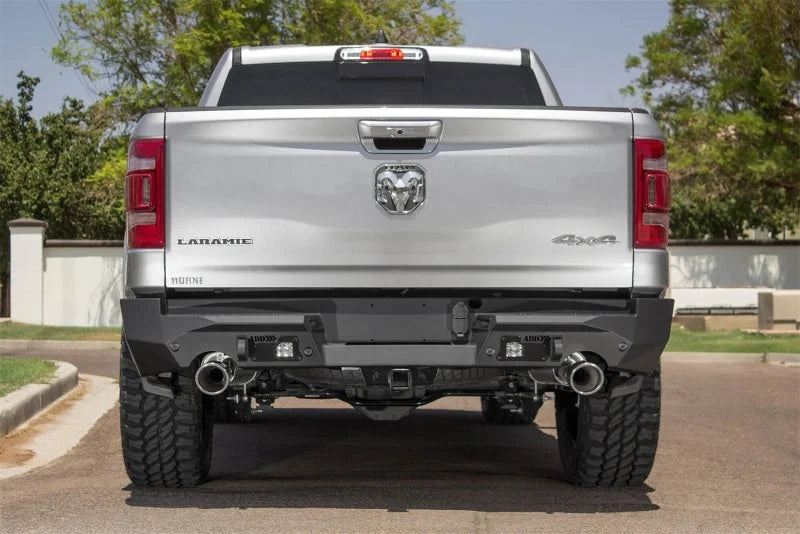 Addictive Desert Designs 2019 Ram 1500 Hammer Stealth Fighter Rear Bumper w/ 6 Sensor Cutouts - Side View