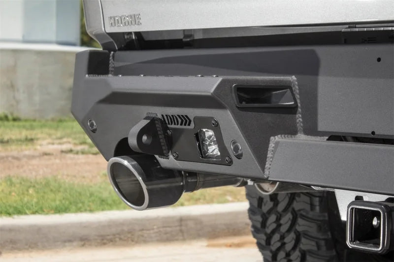 Addictive Desert Designs 2019 Ram 1500 Hammer Stealth Fighter Rear Bumper w/ 6 Sensor Cutouts - Installation View