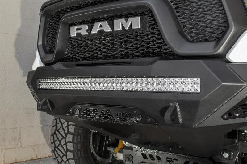 Addictive Desert Designs 2019 Ram Rebel 1500 Stealth Fighter Fr Bumper w/Parking Sensor Cutouts - Side View