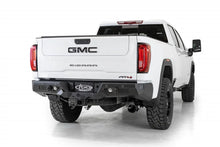 Load image into Gallery viewer, Addictive Desert Designs 2020 GM Sierra/Silverado 2500 Bomber HD Rear Bumper w/ Blind Spot Mounts - Installation View
