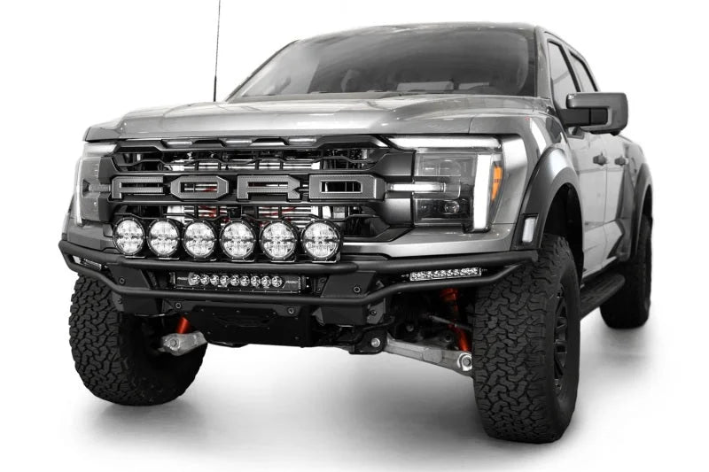 Addictive Desert Designs 2021-2024 Ford F-150 Raptor Race Series Front Bumper Light Hoop - Back View