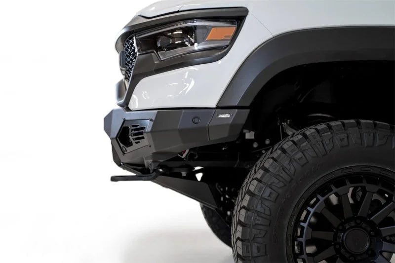 Addictive Desert Designs 2021 Dodge RAM 1500 TRX Bomber Front Bumper (Baja) - Installation View