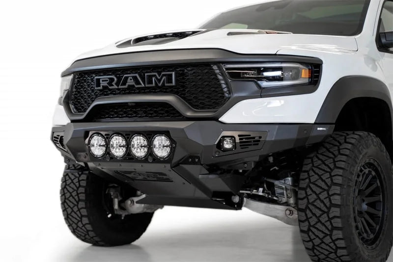 Addictive Desert Designs 2021 Dodge RAM 1500 TRX Bomber Front Bumper (Rigid) - Side View