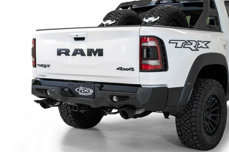 Addictive Desert Designs 2021 Dodge RAM 1500 TRX Bomber Rear Bumper - Installation View