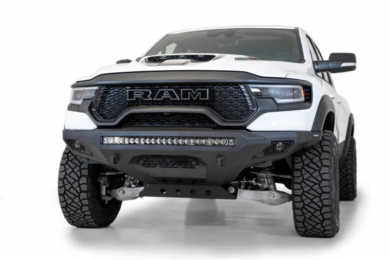 Addictive Desert Designs 2021 Dodge RAM 1500 TRX Stealth Fighter Front Bumper - Installation View