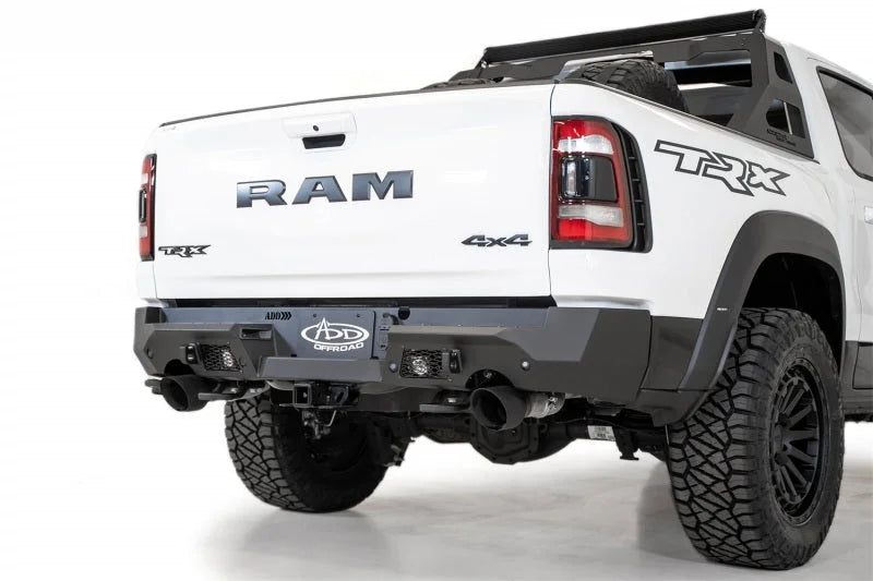 Addictive Desert Designs 2021 Dodge RAM 1500 TRX Stealth Fighter Rear Bumper - Hammer Black - Side View