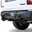 Load image into Gallery viewer, Addictive Desert Designs 2021 Dodge RAM 1500 TRX Stealth Fighter Rear Bumper - Hammer Black - Installation View