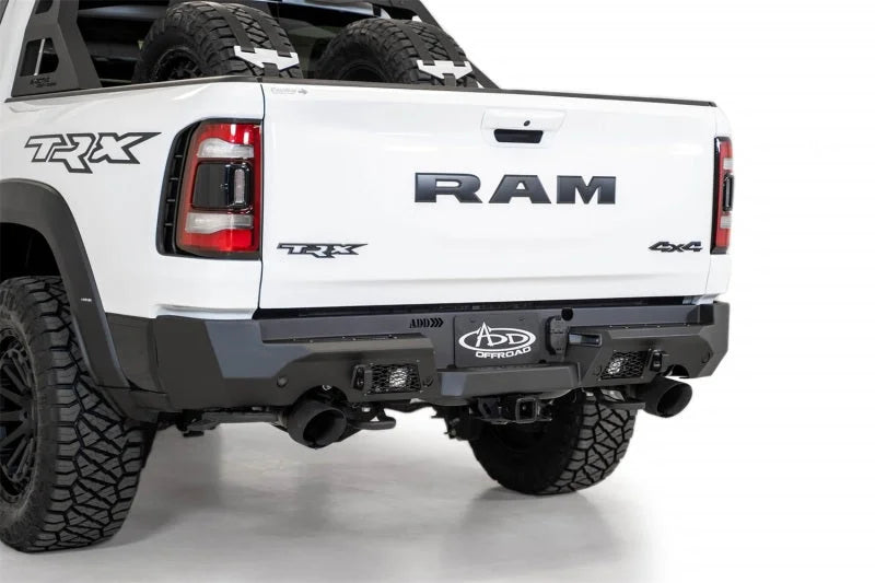 Addictive Desert Designs 2021 Dodge RAM 1500 TRX Stealth Fighter Rear Bumper - Hammer Black - Additional View 6